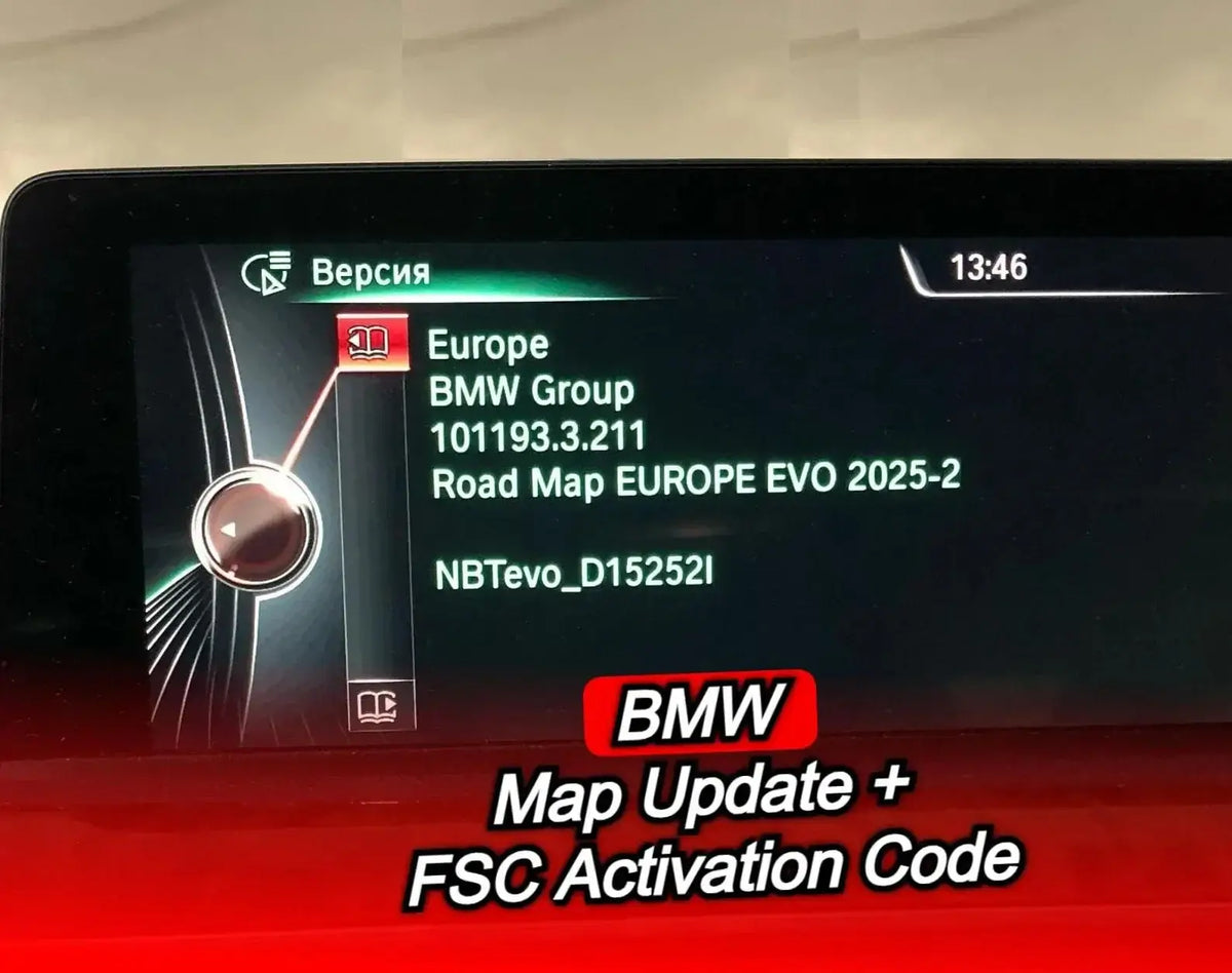 BMW Navi Karten Update 2025 – EVO Road Map Europa FSC Code - BMW Diagnose Software Download