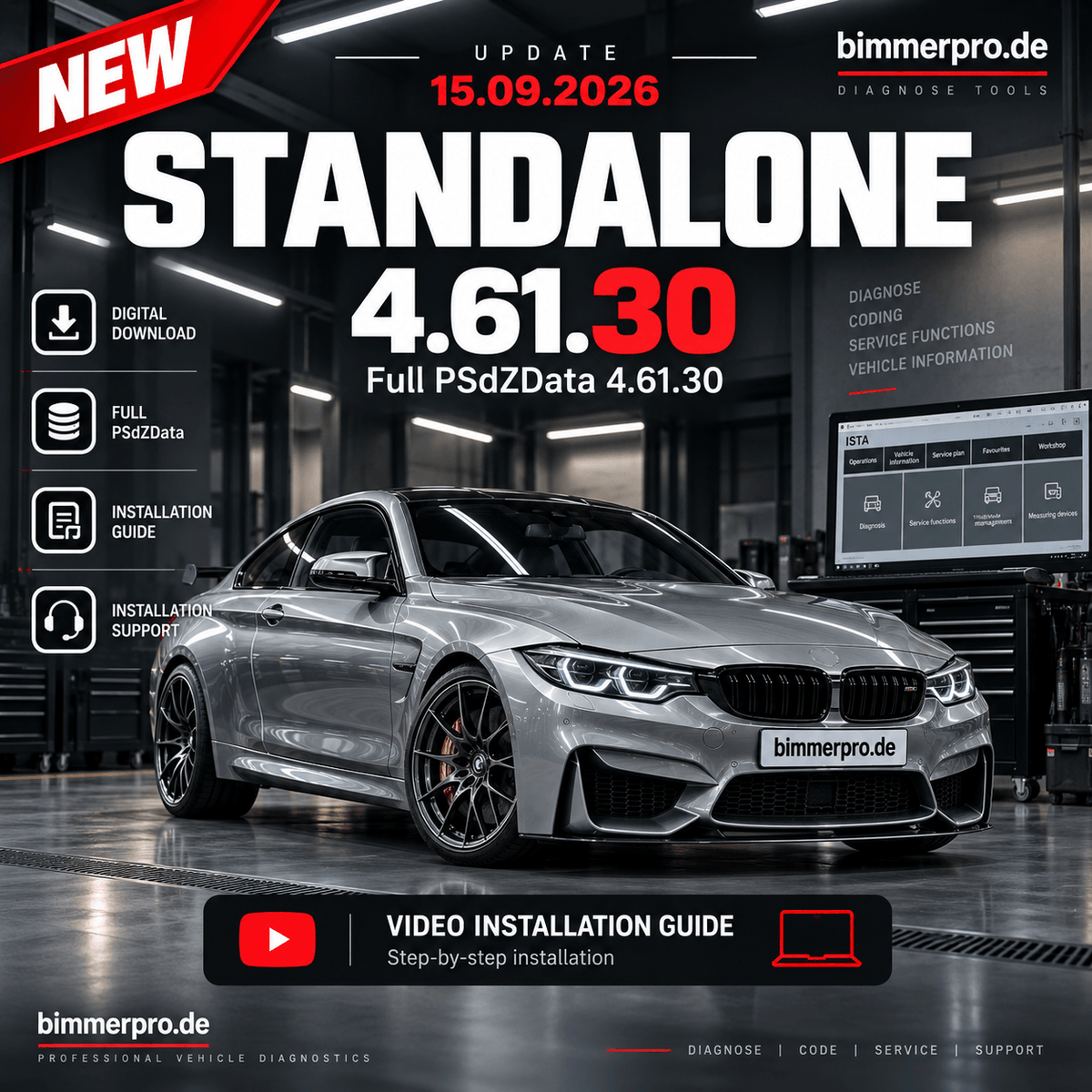 BMW ISTA+ Standalone 4.61.30 Diagnosesoftware mit Full PSdZData 4.61.30 – Download für E/F/G/I-Serie | bimerpro.de