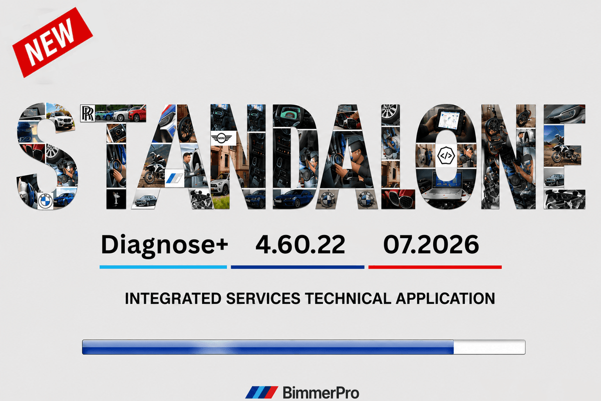 Diagnose Software Standalone - Standalone+ 4.60.22 von Bimerpro für BMW E/F/G-Modelle, technische Anwendungen, Neuheit 2026
